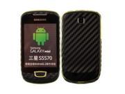 Skinomi TechSkin Black Carbon Fiber Film Shield Screen Protector for Samsung Galaxy Mini