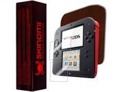 Skinomi Skin Dark Wood Cover Clear Screen Protector for Nintendo 2DS