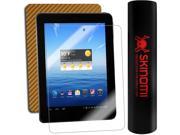 Skinomi Carbon Fiber Gold Tablet Skin Screen Protector Cover for Nextbook 8