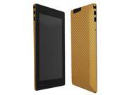 Skinomi Carbon Fiber Gold Tablet Skin Screen Protector Cover for Kobo Arc 7 2013
