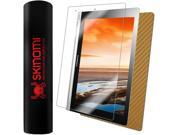 Skinomi Carbon Fiber Gold Skin Screen Protector Cover for Lenovo Yoga Tablet 10