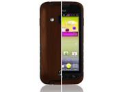 Skinomi Phone Skin Dark Wood Cover Clear Screen Protector for Samsung Rugby Pro