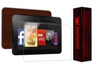 Skinomi Skin Dark Wood Cover Clear Screen Protector for Amazon Kindle Fire HDX 7