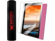 Skinomi Carbon Fiber Pink Skin Clear Screen Protector for Lenovo Yoga Tablet 10