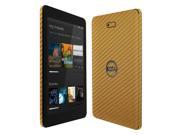 Skinomi Carbon Fiber Gold Tablet Skin Screen Protector for Dell Venue 8 Pro