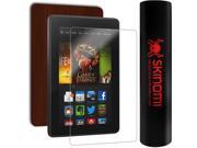 Skinomi Skin Dark Wood Screen Protector for Amazon Kindle Fire HDX 8.9 LTE