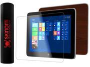 Skinomi Tablet Skin Dark Wood Cover Clear Screen Protector for HP Omni 10