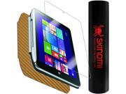 Skinomi Carbon Fiber Gold Tablet Skin Screen Protector Cover for Lenovo Miix2 8
