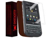 Skinomi Phone Skin Dark Wood Cover Clear Screen Protector for AT T NEC Terrain