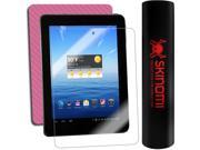 Skinomi Carbon Fiber Pink Skin Cover Clear Screen Protector for Nextbook 8