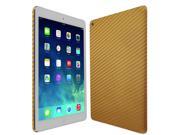 Skinomi Carbon Fiber Gold Tablet Skin Screen Protector for Apple iPad Air LTE