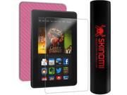 Skinomi Carbon Fiber Pink Skin Screen Protector for Kindle Fire HDX 8.9 LTE