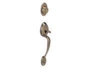 Schlage Plymouth Handleset with Accent Interior Lever LH Antique Brass F60 PLY 609 ACC LH