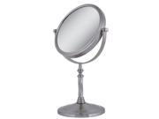 Zadro 5X 1X Round Vanity Mirror in Satin Nickel