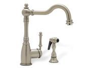 Blanco 440685 Grace Single Handle Kitchen Faucet with Side Spray Satin Nickel