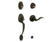 Schlage Plymouth Handleset with Accent Interior Lever LH Oil Rubbed Bronze F62 PLY 613 ACC LH