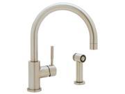 Blanco 440008 Meridian Single Lever Kitchen Faucet with Metal Side Spray Satin Nickel