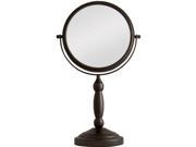 Zadro 10X 1X Round Vanity Mirror in Oil Rubbed Bronze