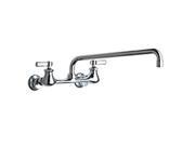 Chicago Faucets 540 LDL15CP Wall Mount Service Sink w Metal Lever Handles Chrome