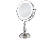 Zadro LEDVPRT410 10X 1X Satin Nickel Ultra Bright LED Lighted Touch Vanity Mirror