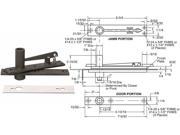 CRL Rixson® Polish Chrome Cover Plate Heavy Duty Long Pivot Pin Center Hung Top Pivot