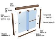 CRL Oil Rub Bronze 60 x 60 Suite EK Series Shower Door Kit