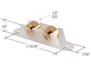 CRL 1 2 Flat Edge Tandem Brass Sliding Window Roller w 7 16 Wide Housing G3205