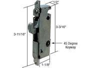 CRL 1 2 Wide Stainless Steel Round End Face Plate Mortise Lock w 45 Deg. Keyway for W F Doors E2199
