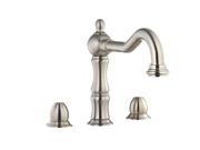 Belle Foret A666574BNV 2 Handle Deck Mount Roman Tub Faucet in Satin Nickel