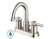 Belle Foret F70A4202BNV Modern 4 in. Centerset 2 Handle Bathroom Faucet in Brushed Nickel with Lever Handle DISCONTINUED