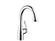 Hansgrohe 4066000 Allegro E Single Handle Pull Out Sprayer Kitchen Faucet in Chrome