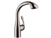Hansgrohe 06461861 Allegro E Single Handle Pull Out Sprayer Kitchen Faucet in Steel Optik