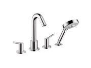 Hansgrohe 32314001 Talis S Lever 2 Handle Roman Tub Faucet w Handshower in Chrome