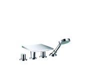 Hansgrohe 18440001 Axor Massaud 1 Handle Deck Mounted Roman Tub Faucet w Handshower in Chrome