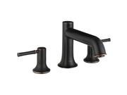 Hansgrohe 14313921 Talis C 2 Handle Deck Mount Roman Tub Faucet Trim Kit in Rub Bronze Valve Not Included