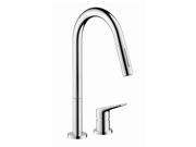 Hansgrohe 34822001 Axor Citterio M Single Handle Pull Down Sprayer Kitchen Faucet in Chrome