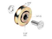 CRL 1 1 4 Diameter Steel Ball Bearing Replacement Roller 5 16 Wide D1502