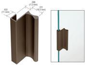 CRL Dark Bronze 6 Aluminum Pull With 7 16 Lip for Sliding Glass and Panel Door D646DU