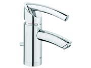 Grohe 32924000 Tenso Single Hole 1 Handle Low Arc Bathroom Faucet in Chrome No Valve