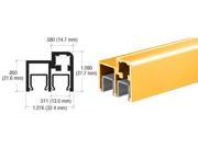 CRL Brite Gold Anodized Aluminum Top Rail Extrusion for Sliding Door D3003BGA