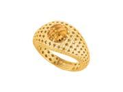 Mesh Weave Citrine Ring In 14K Gold