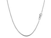 Sterling Silver Rhodium Plated Round Snake Chain Necklace 1 2mm