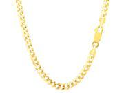 10k Yellow Gold Comfort Curb Chain Necklace 4.7mm 20