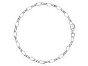 Oval Link Chain Anklet In Sterling Silver 9