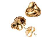 14k Gold Love Knot Stud Earrings 6mm