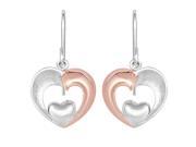 Sterling Silver Dangling Heart Earrings