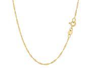 14k Yellow Gold Singapore Chain Necklace 1.5mm 18