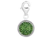 Sterling Silver Crystal August Birthstone Clip On Charm