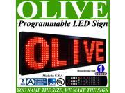 Olive LED Signs 1 Color p15 12 x 88 programmable Scrolling Message board Industrial Grade Business Tools