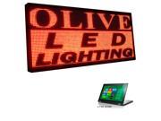 Olive LED Signs 1 Color p15 31 x 69 programmable Scrolling Message board Industrial Grade Business Tools
